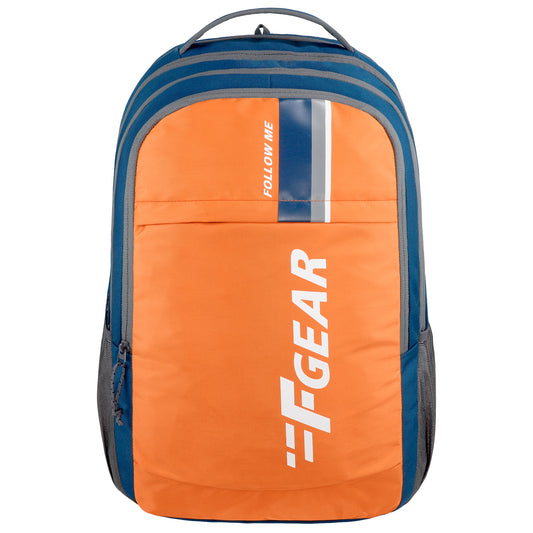 Airbus 40L Peacock Blue Orange Backpack with Raincover