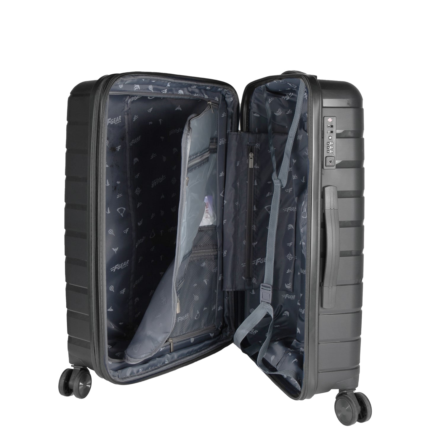 Bastion 28" Dark Grey Expandable Large Check-in Suitcase