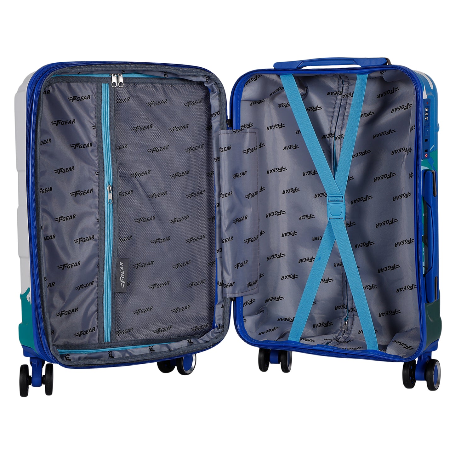 Picasso 20" Blue Expandable Cabin (Small) Suitcase