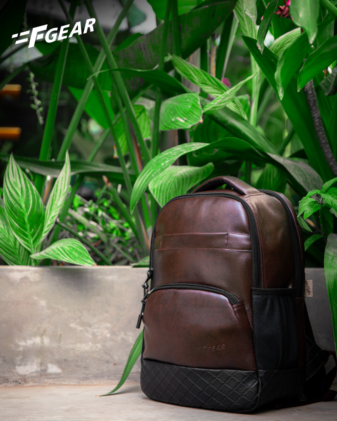 Luxur 25L Lagarto Brown Laptop Backpack