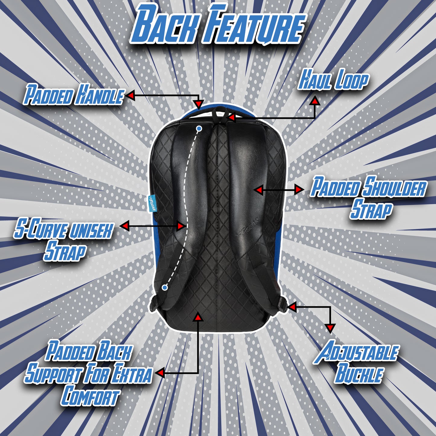 Dude 14L Blue Laptop Backpack