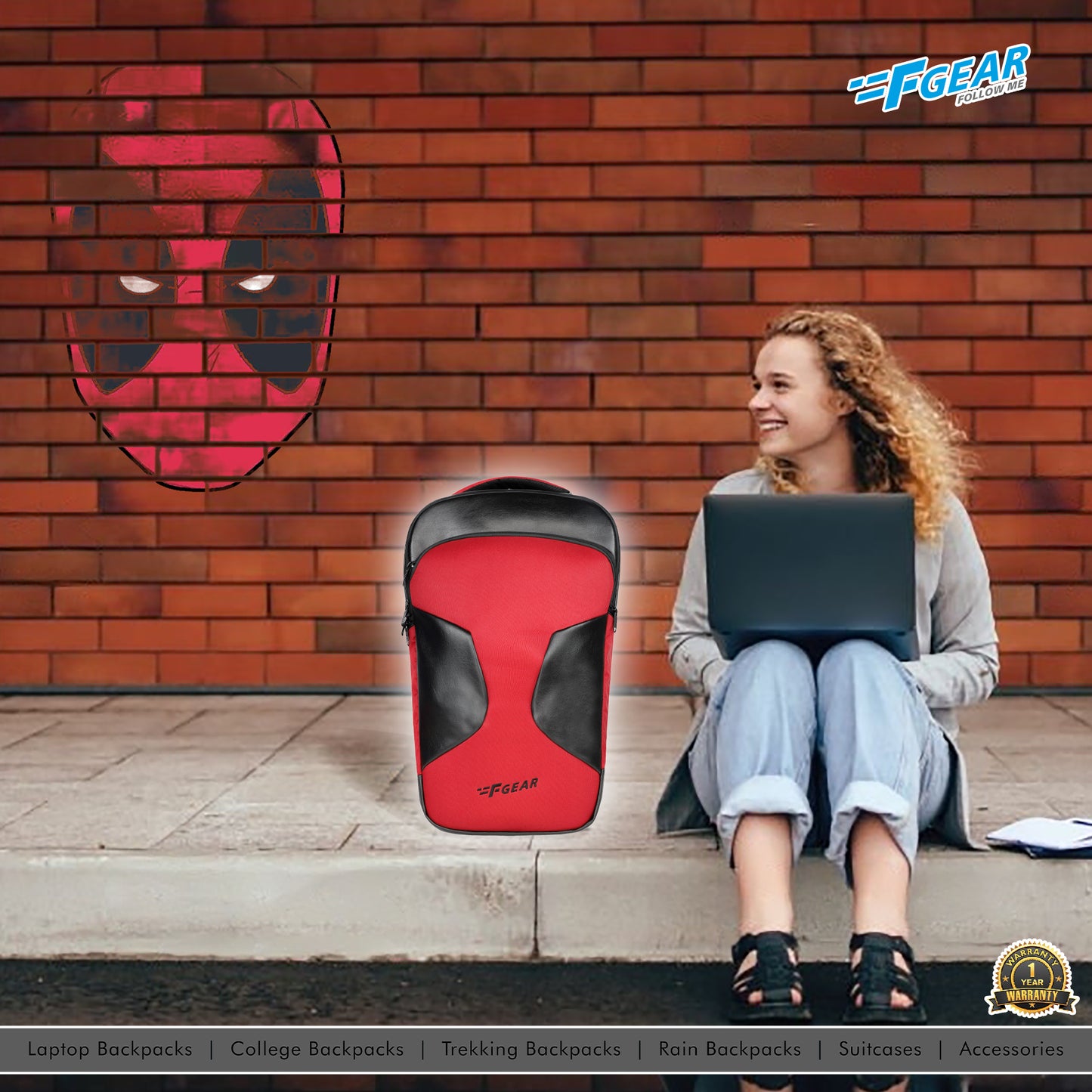 Dude 14L Red Laptop Backpack