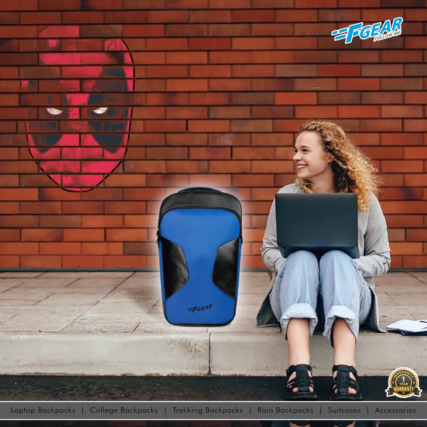 Dude 14L Blue Laptop Backpack