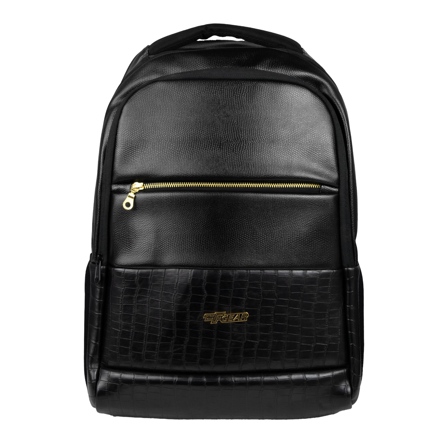 Mastermind 27L Black Vegan Leather Laptop Backpack