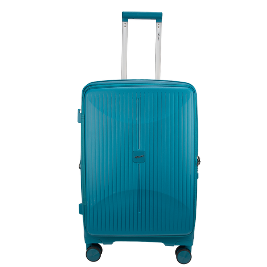 F Gear Myton Medium Front Opening Cyan Blue Check-in Strolley