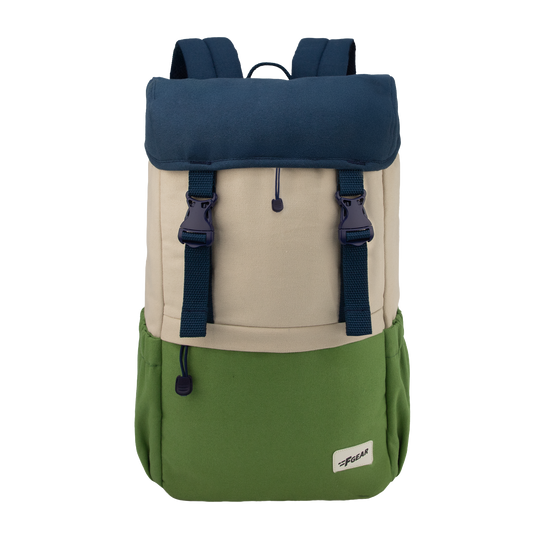 Dune 18L Navy Beige Mint Canvas Laptop Backpack