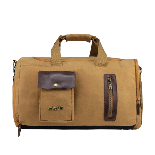 Cairo 38L Canvas Khaki Duffle Bag