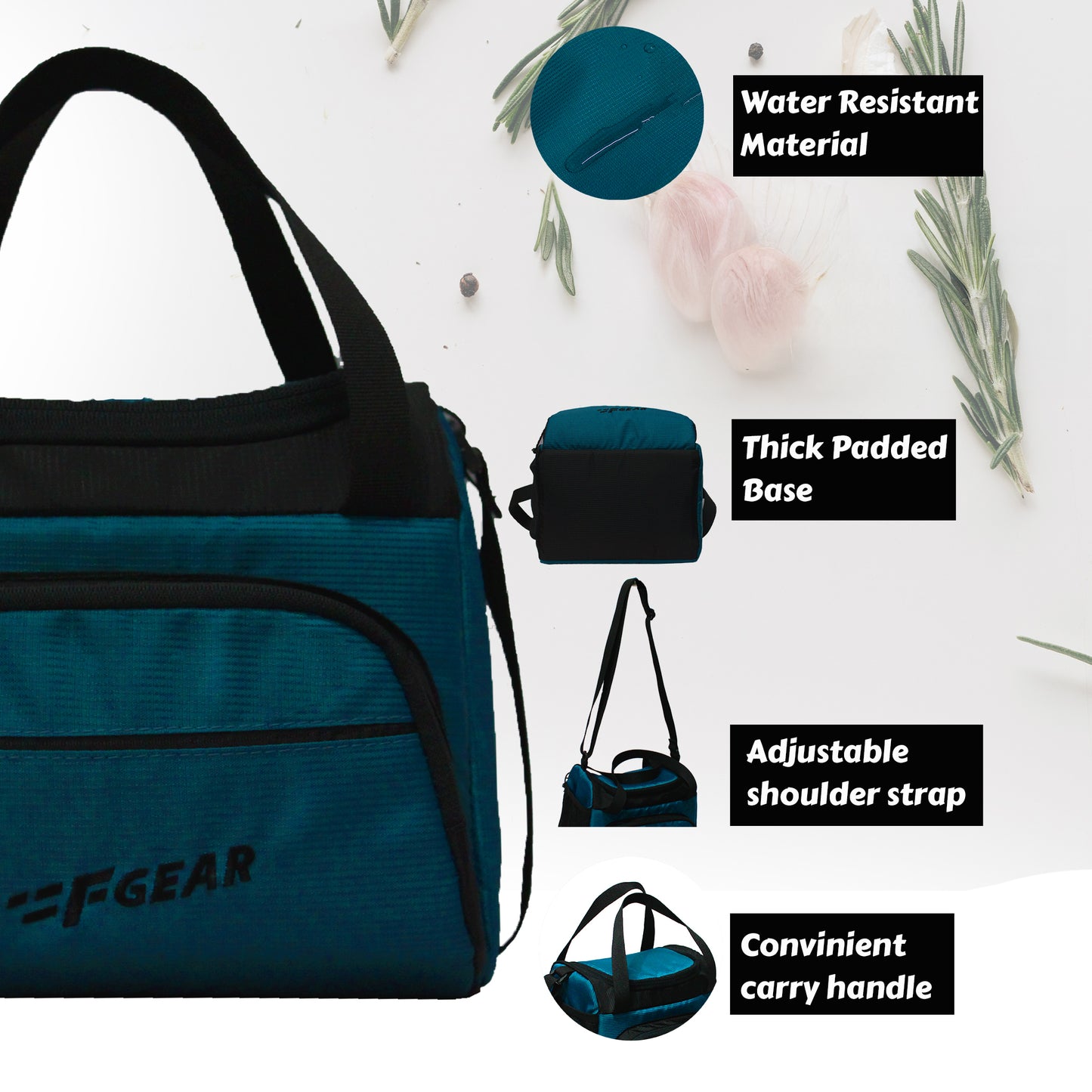 Yolo 6L Marine Blue Black Lunch Bag