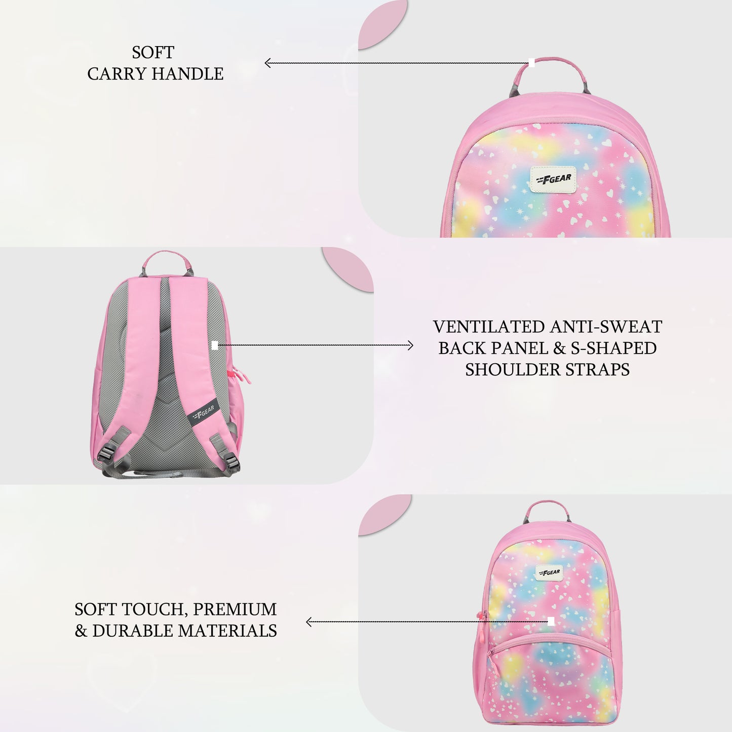Brio L 17L Candy Sky Pink Backpack