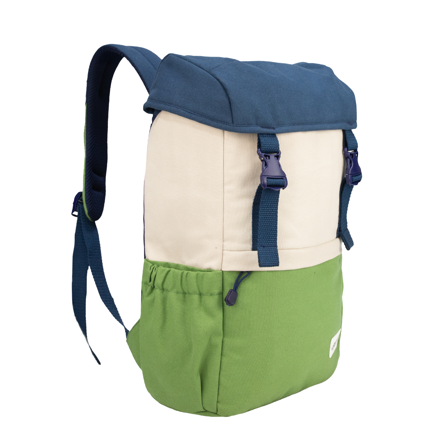 Dune 18L Navy Beige Mint Canvas Laptop Backpack