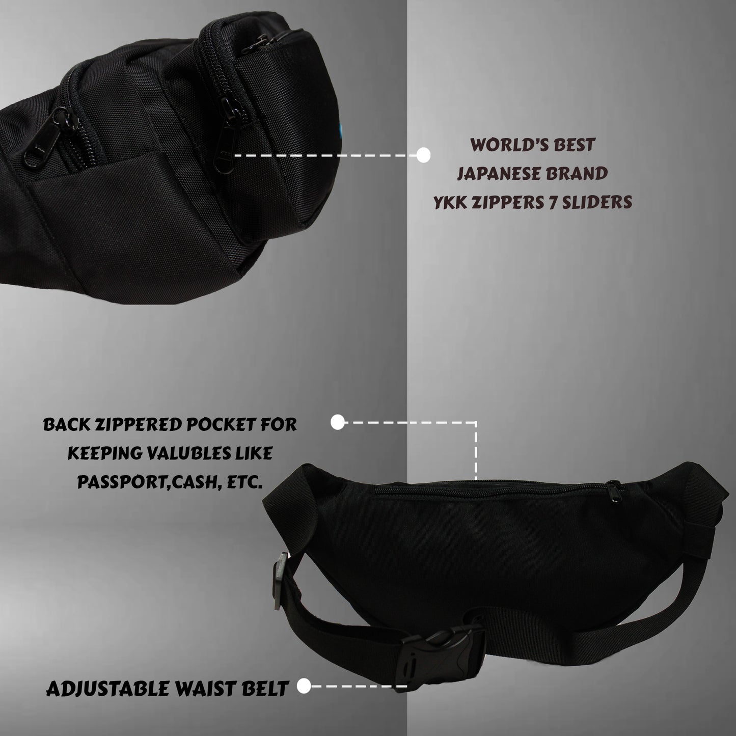 Miles Guc Black Waist Bag