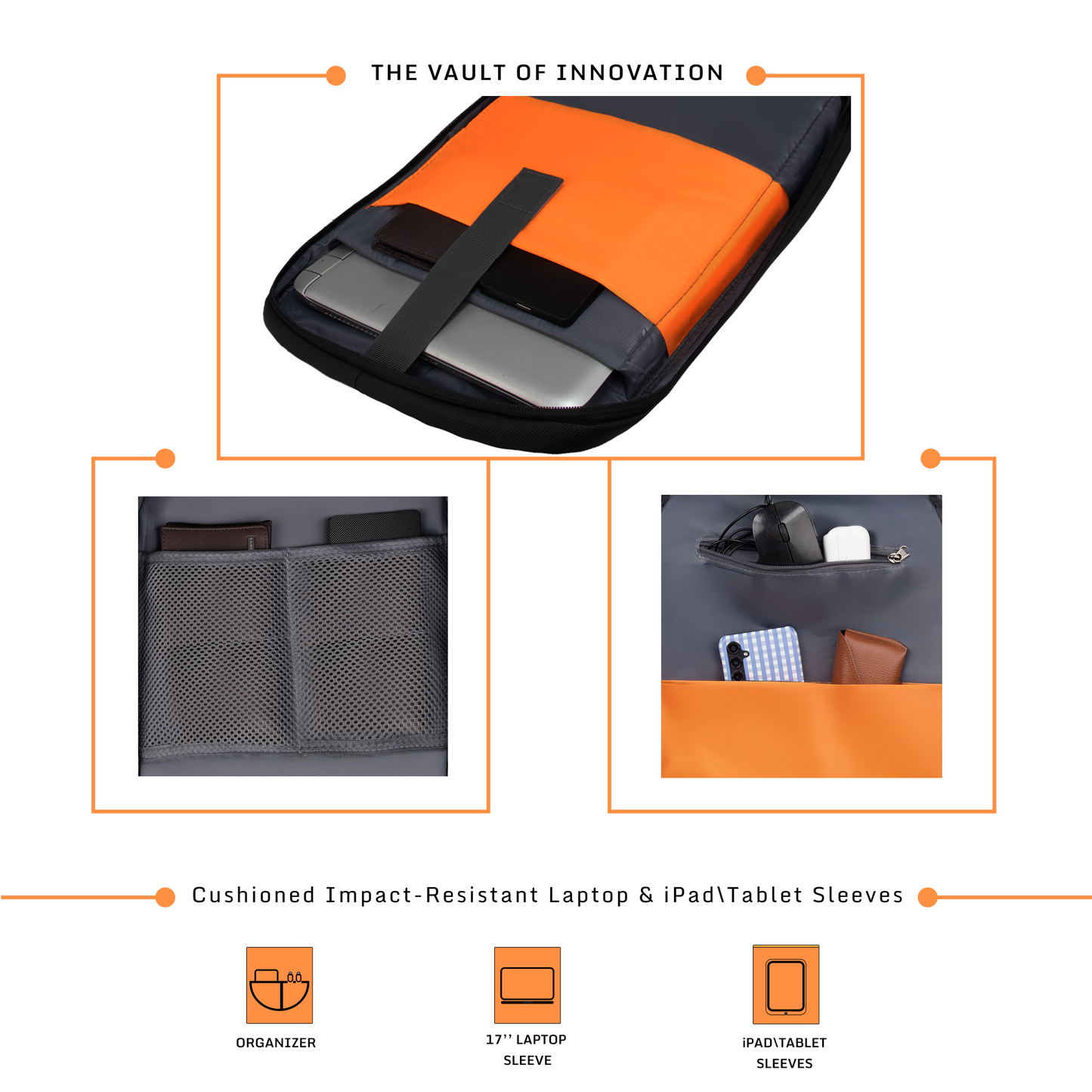 Reign 30L Black Laptop Backpack