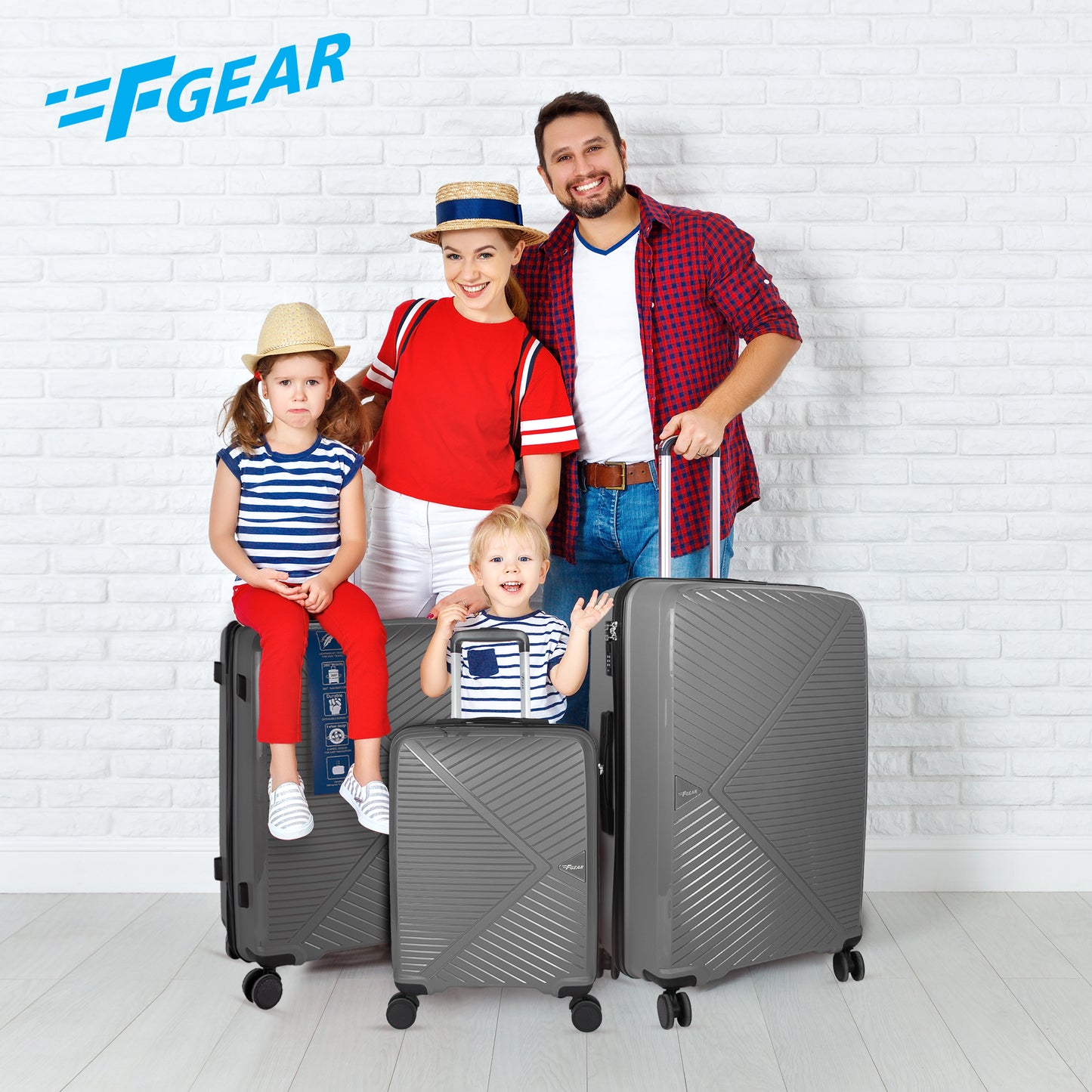 Eagle PP03 Grey Suitcase Set of 3