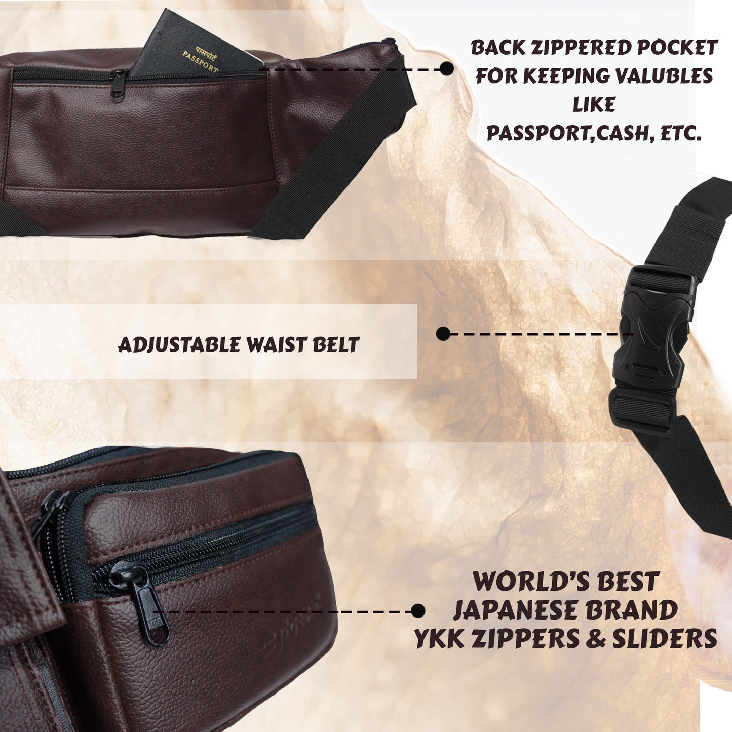 Potent Brown Waist Bag