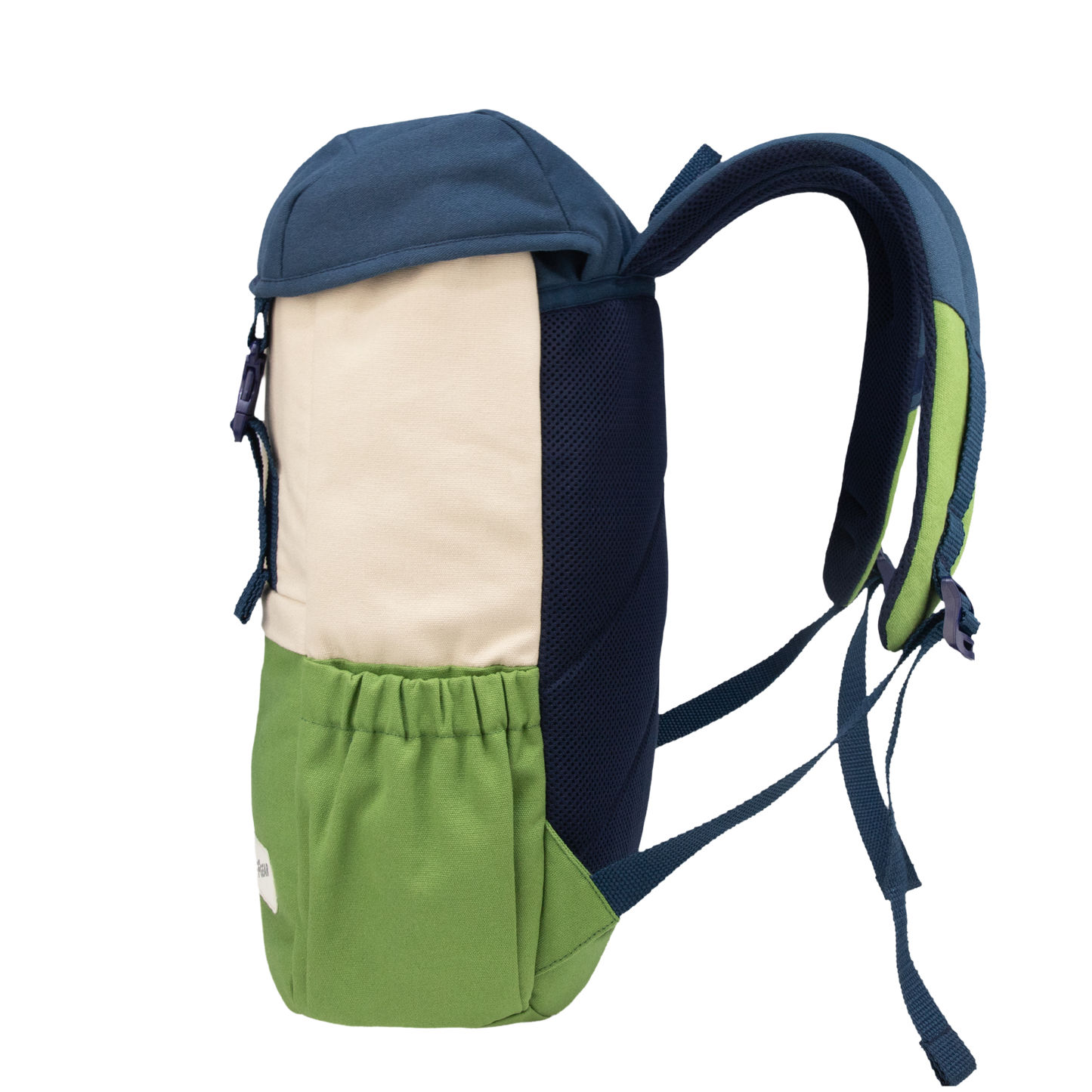 Dune 18L Navy Beige Mint Canvas Laptop Backpack