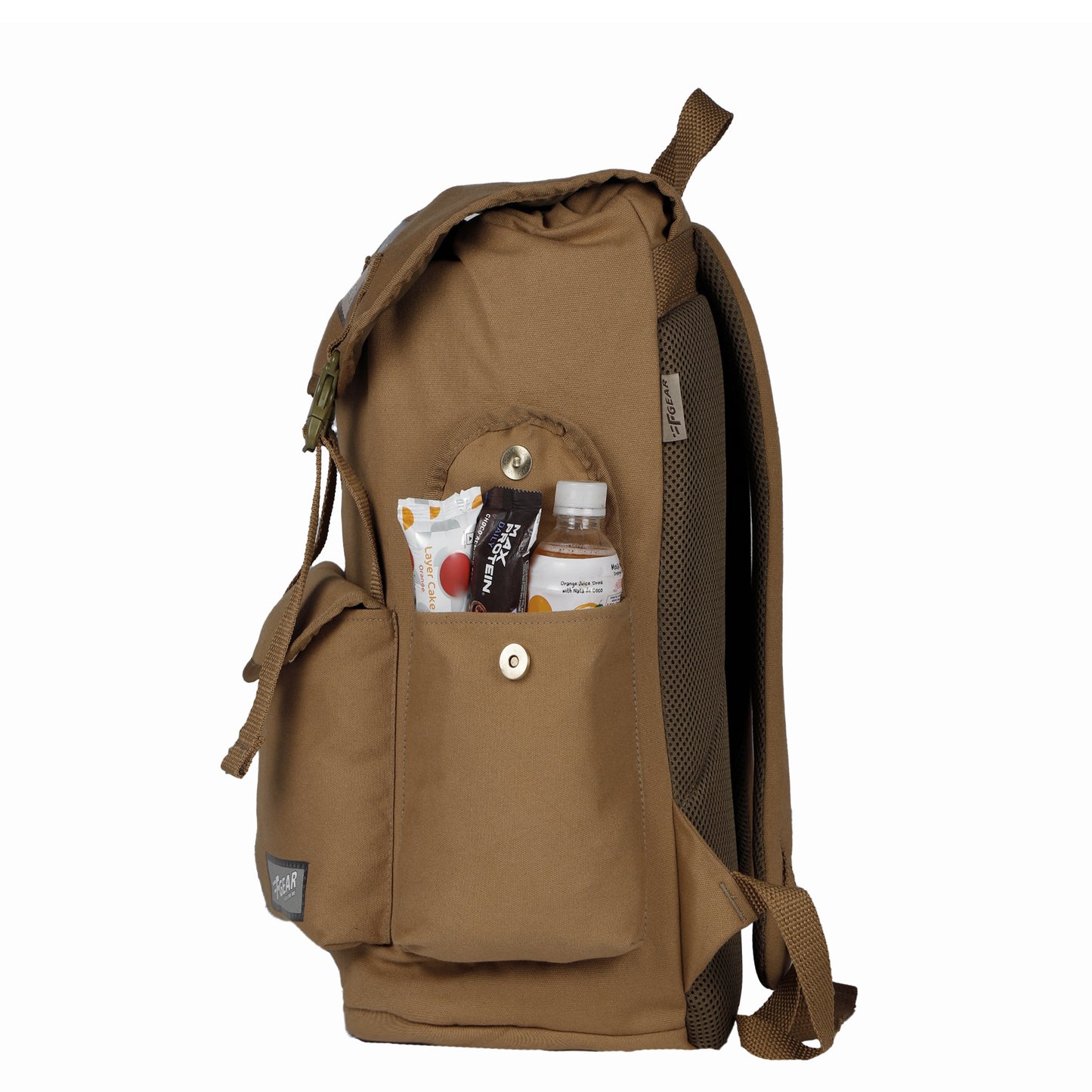 Webster Khaki Canvas 21L Backpack