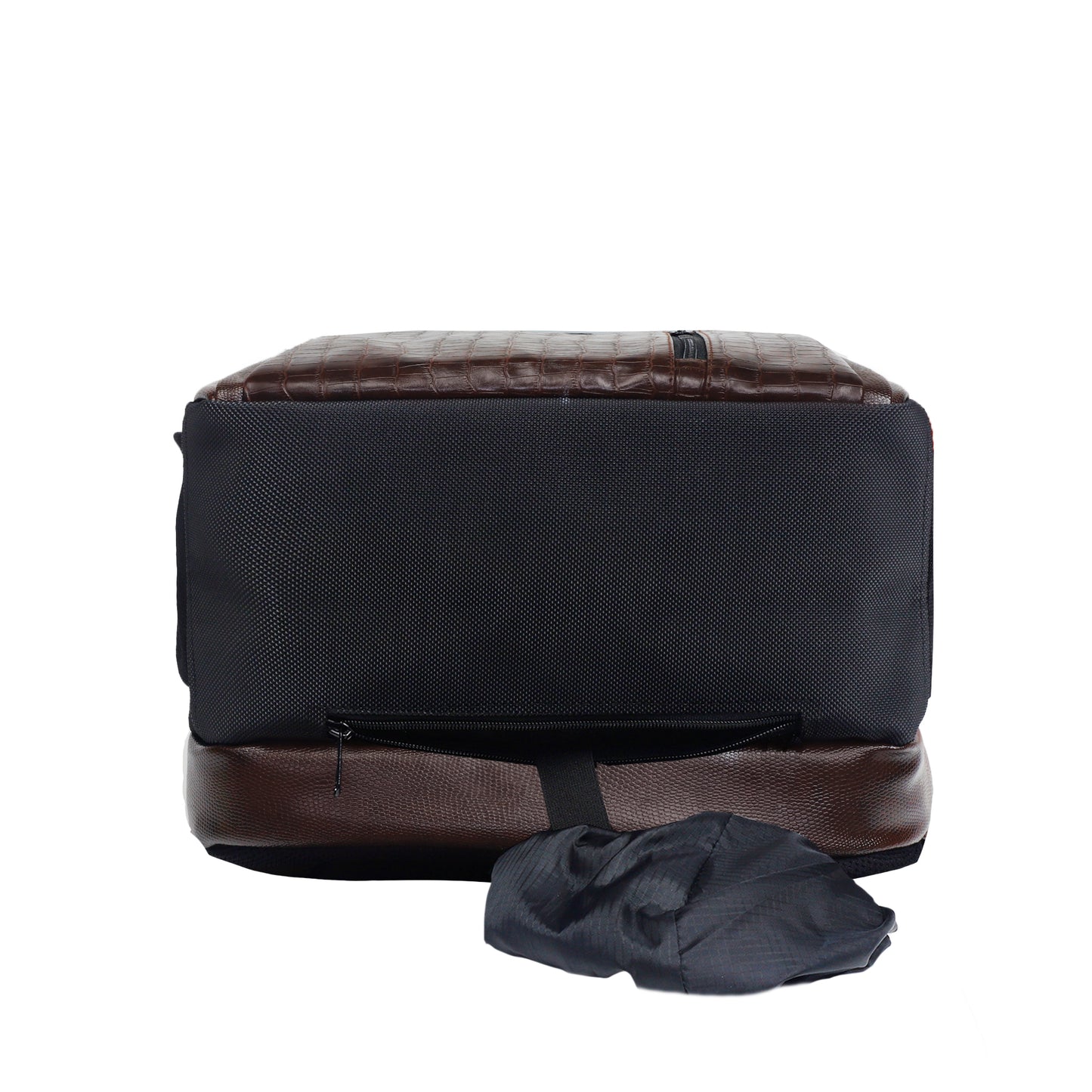 Tambour 32L Faux Leather Brown Laptop Backpack with raincover