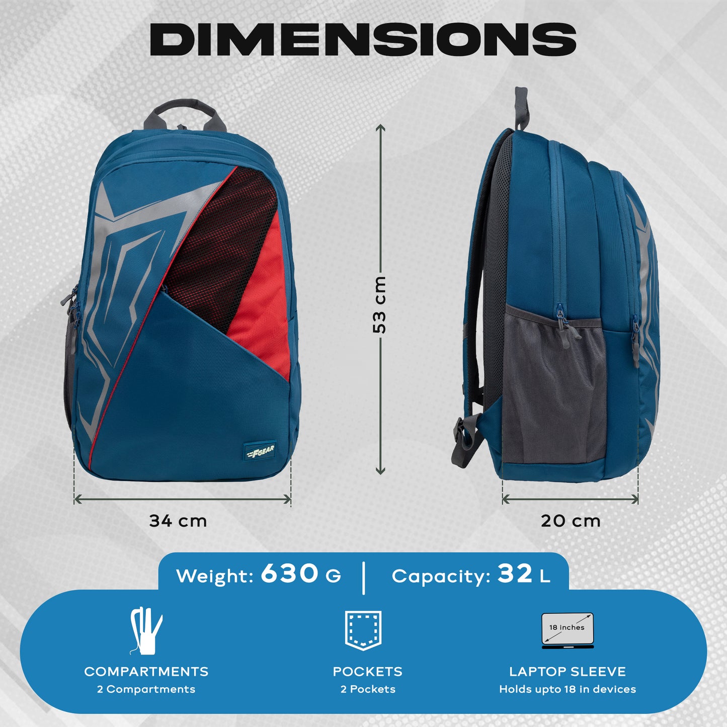 Prowler 32L Aqua Blue Backpack