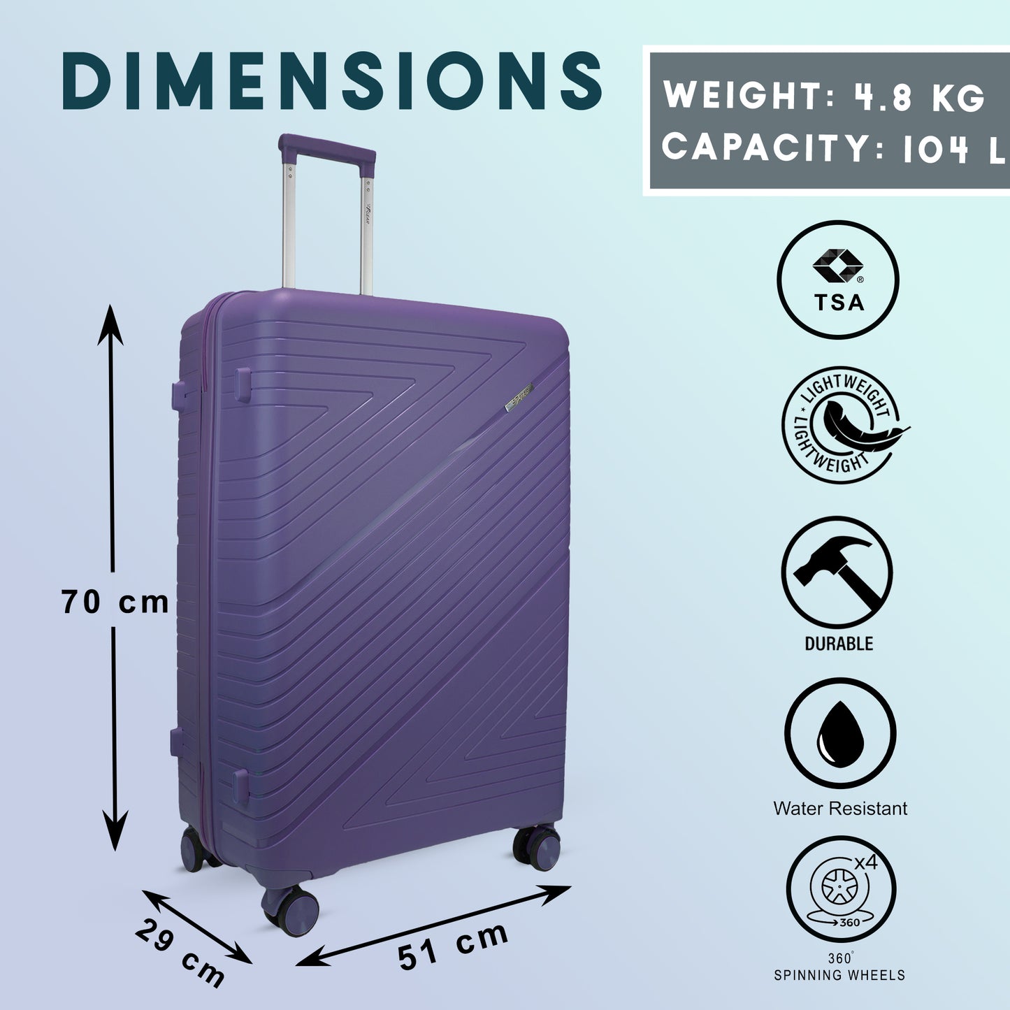 Aegis 30" Future Dusk Check-in Large Suitcase