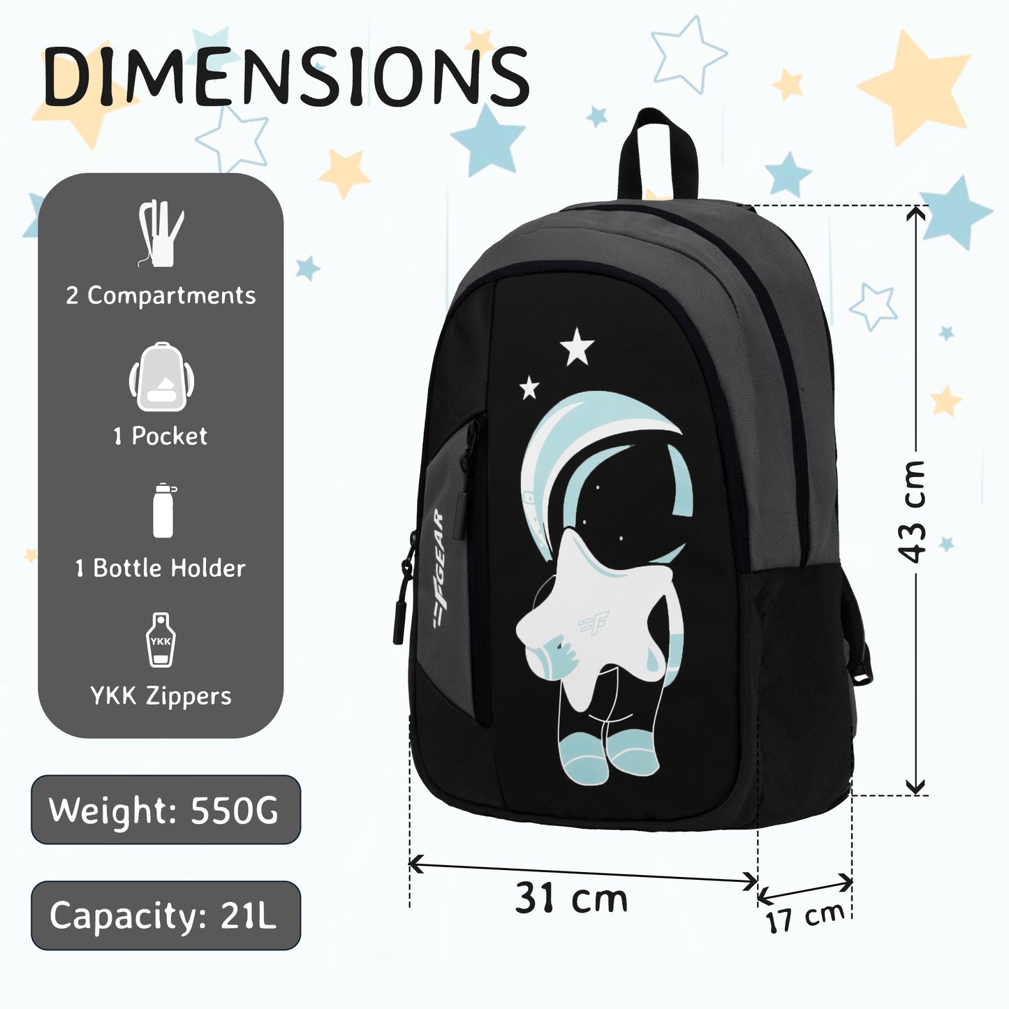 Spacewalker 21L Dark Grey Backpack
