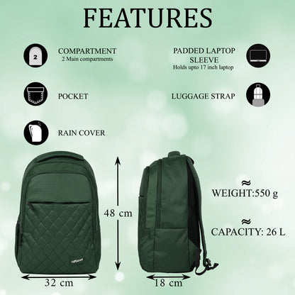 Coach 26L Spruce Laptop Backpack with Rain Cover