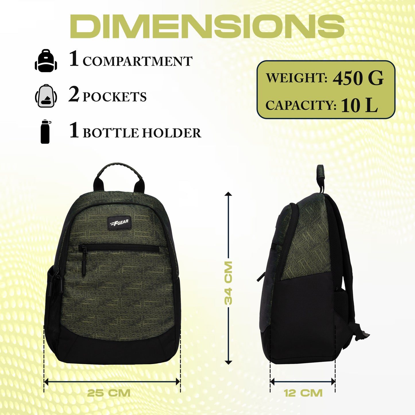 Noxe 10L Yellow Backpack