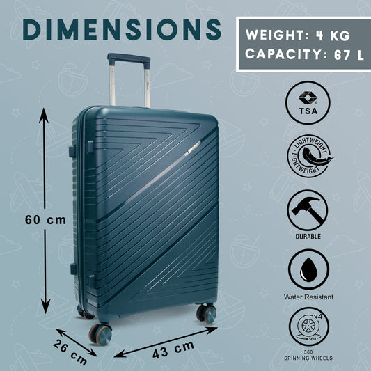 Aegis 26" Prussian Blue Check-in Medium Suitcase