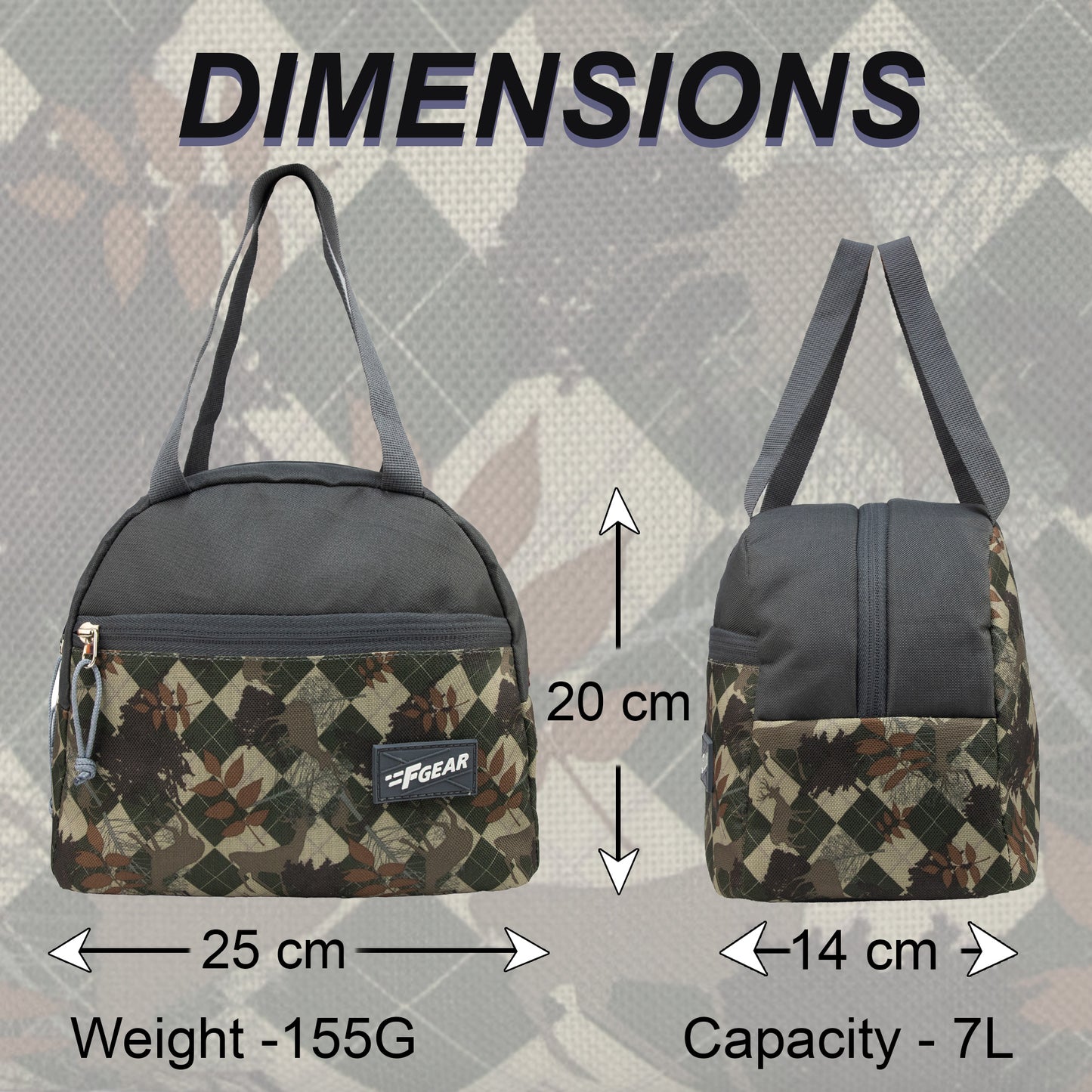 Nugget 7L Deer M Green Lunch Bag