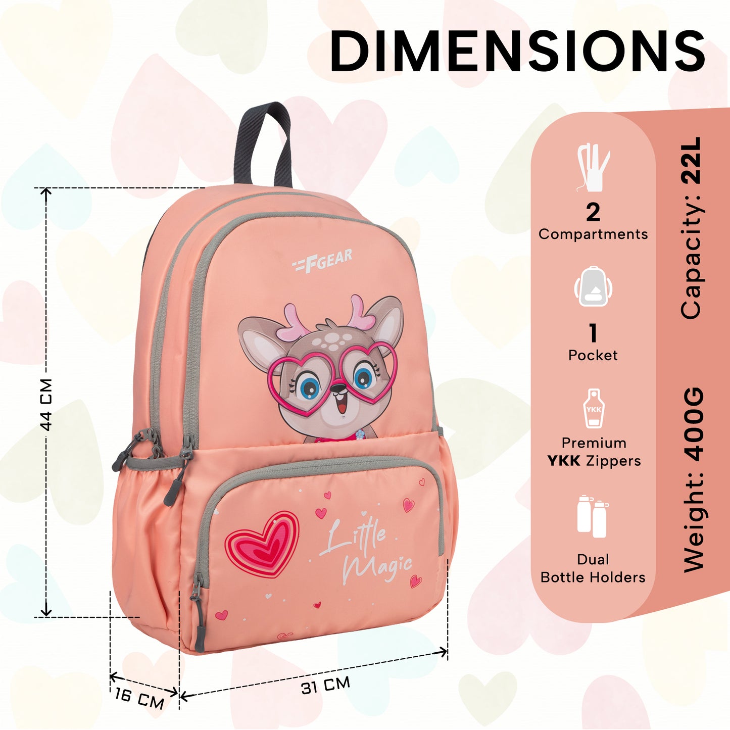 Little Magic 22L Blushing Peach Backpack