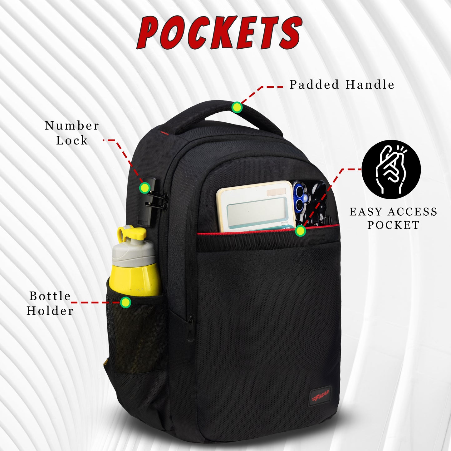 Octane 25 L Black Laptop Backpack