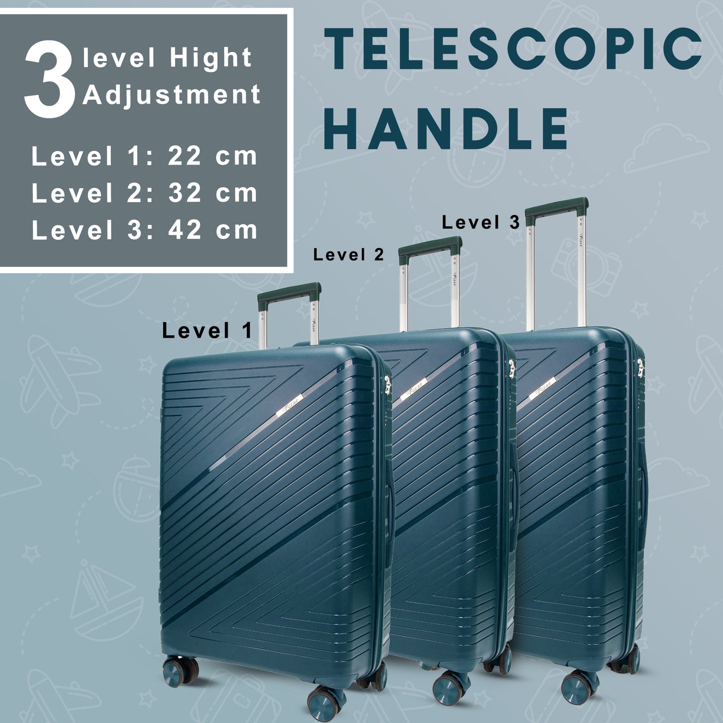 Aegis 26" Prussian Blue Check-in Medium Suitcase