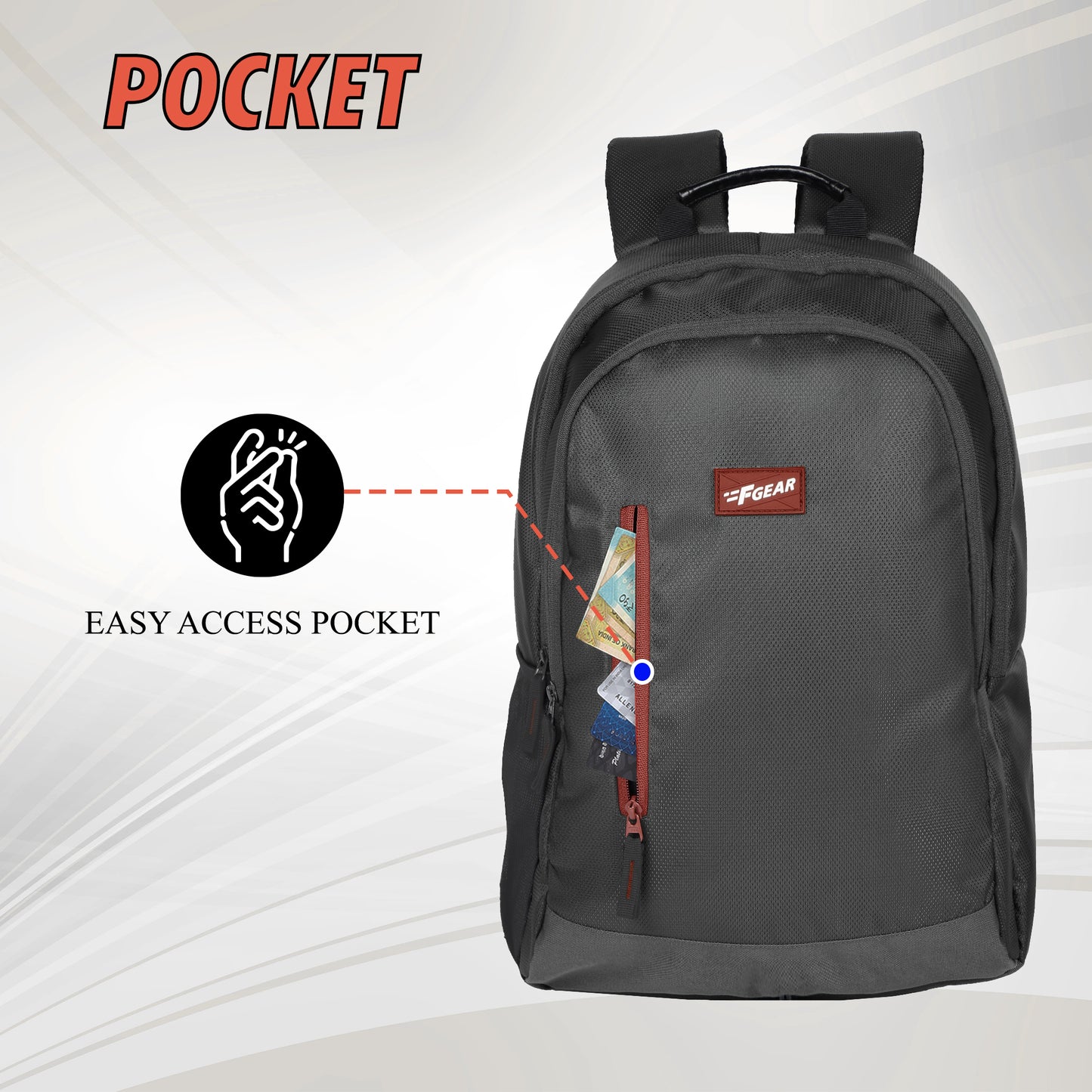 Hank Grey 26L Laptop Backpack