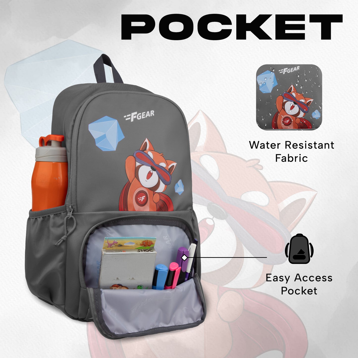 Little Heroes 22L Grey Backpack