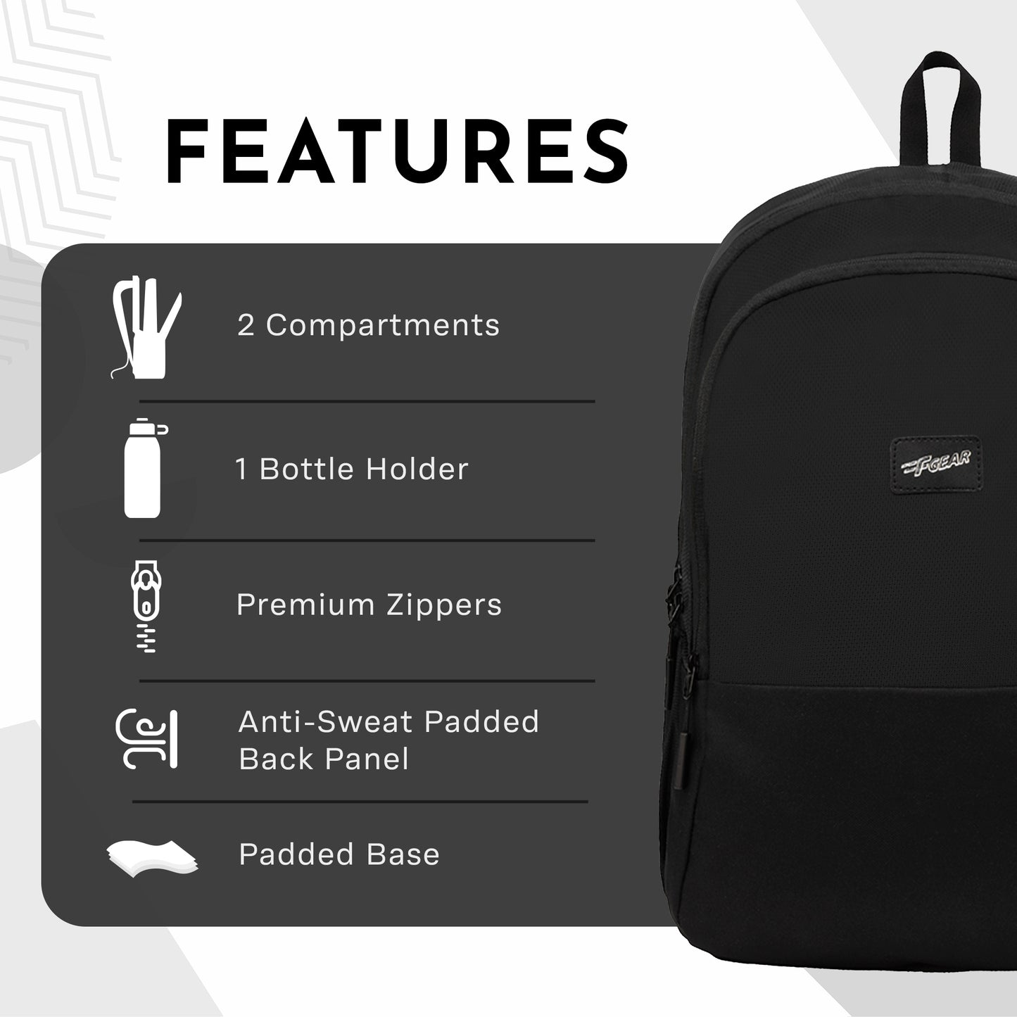 Bold 24L Black Backpack