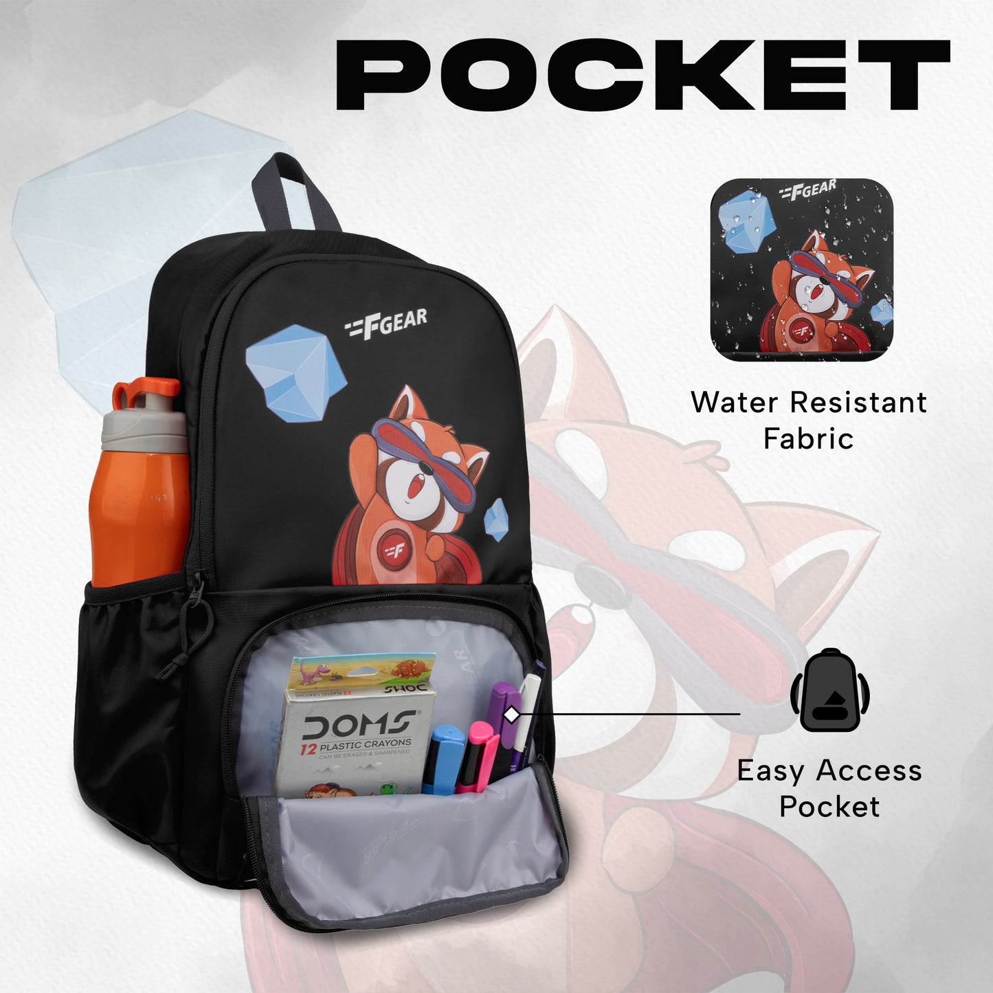 Little Heroes 22L Black Backpack