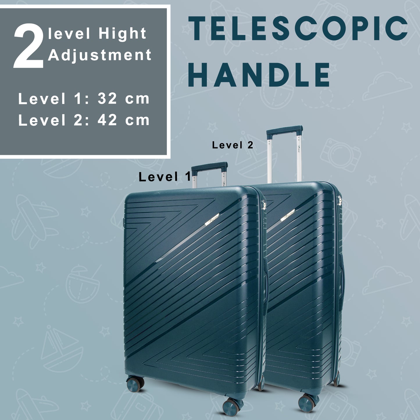 Aegis 30" Prussian Blue Check-in Large Suitcase
