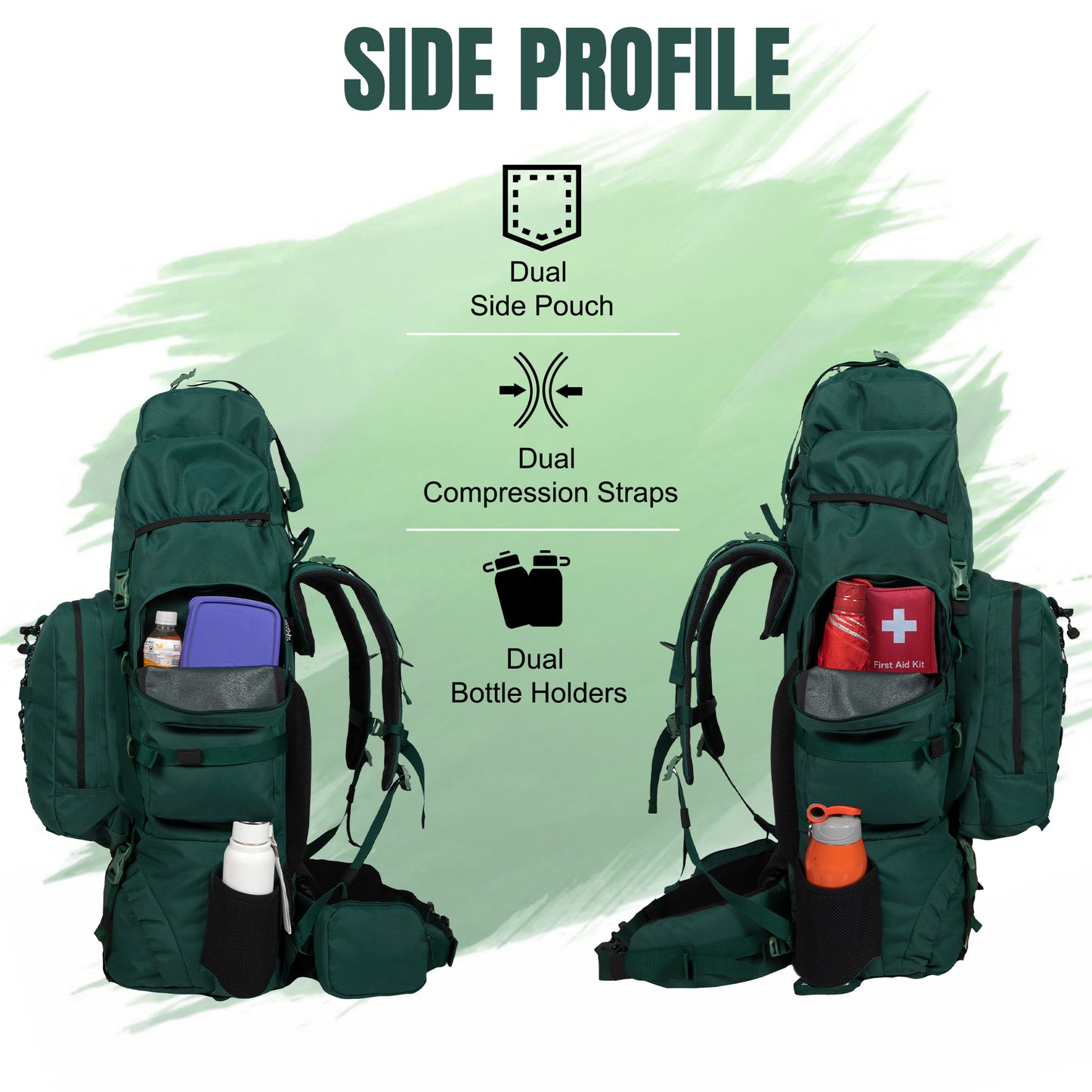 Levante 87L Spruce Green Rucksack