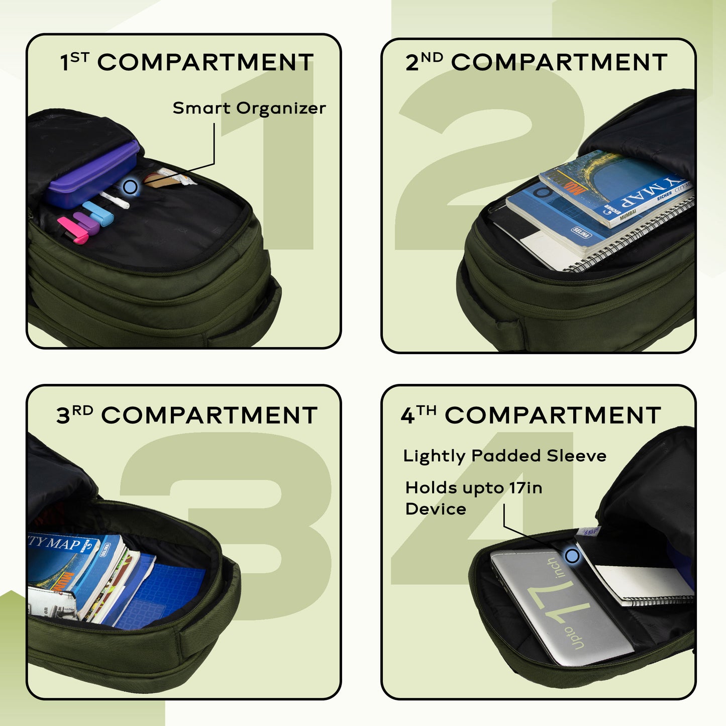 Poem 30L Army Green Backpack