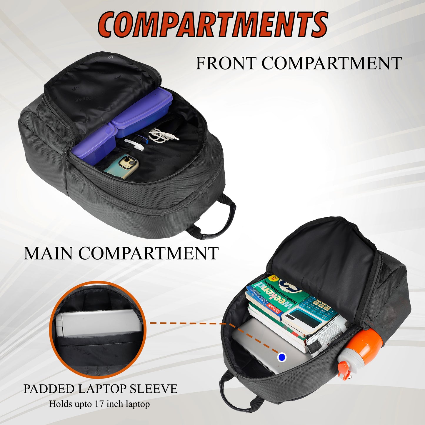 Hank Grey 26L Laptop Backpack