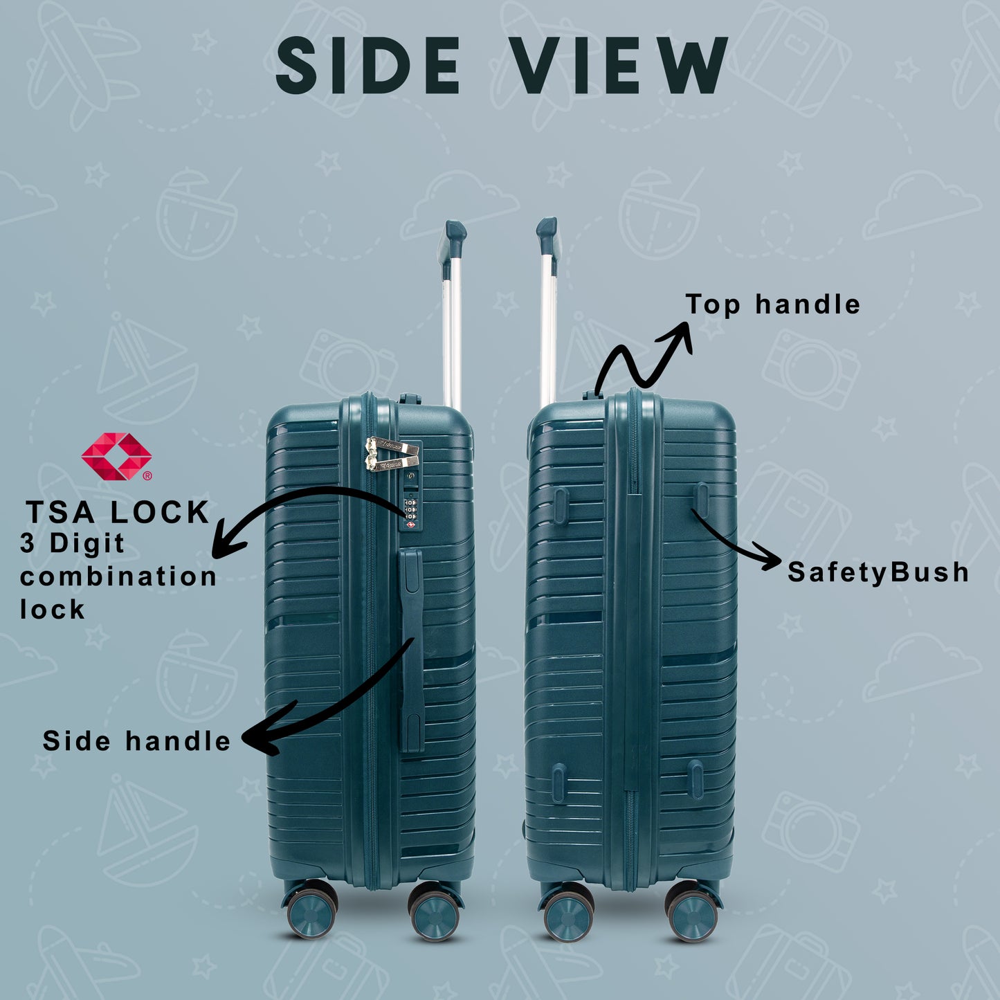Aegis 22" Prussian Blue Cabin Small Suitcase