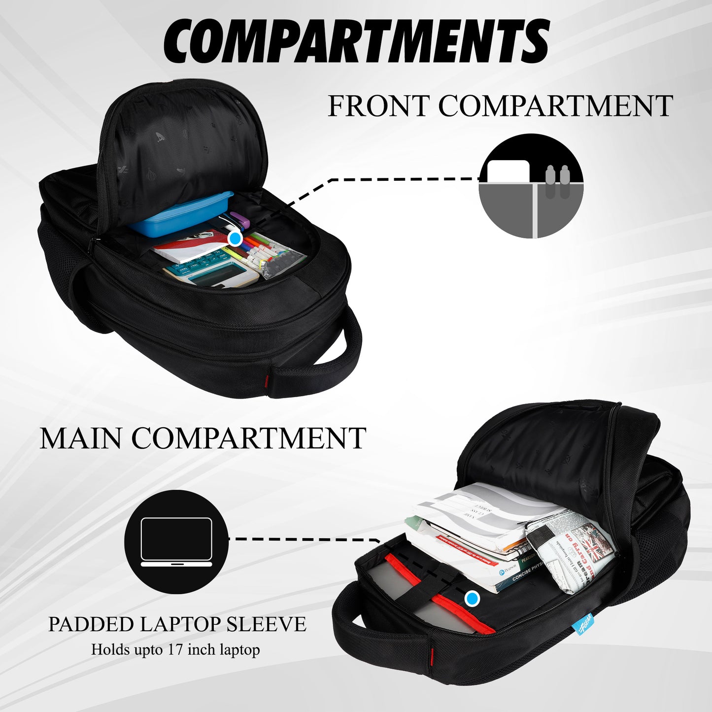 Royal 30L Black Laptop Backpack