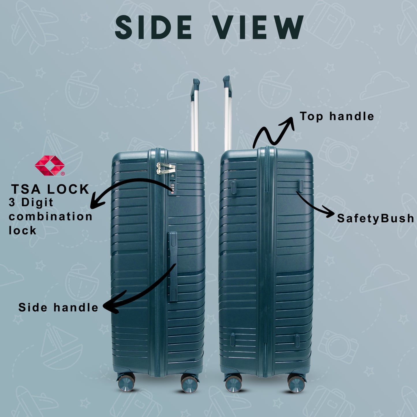 Aegis 30" Prussian Blue Check-in Large Suitcase