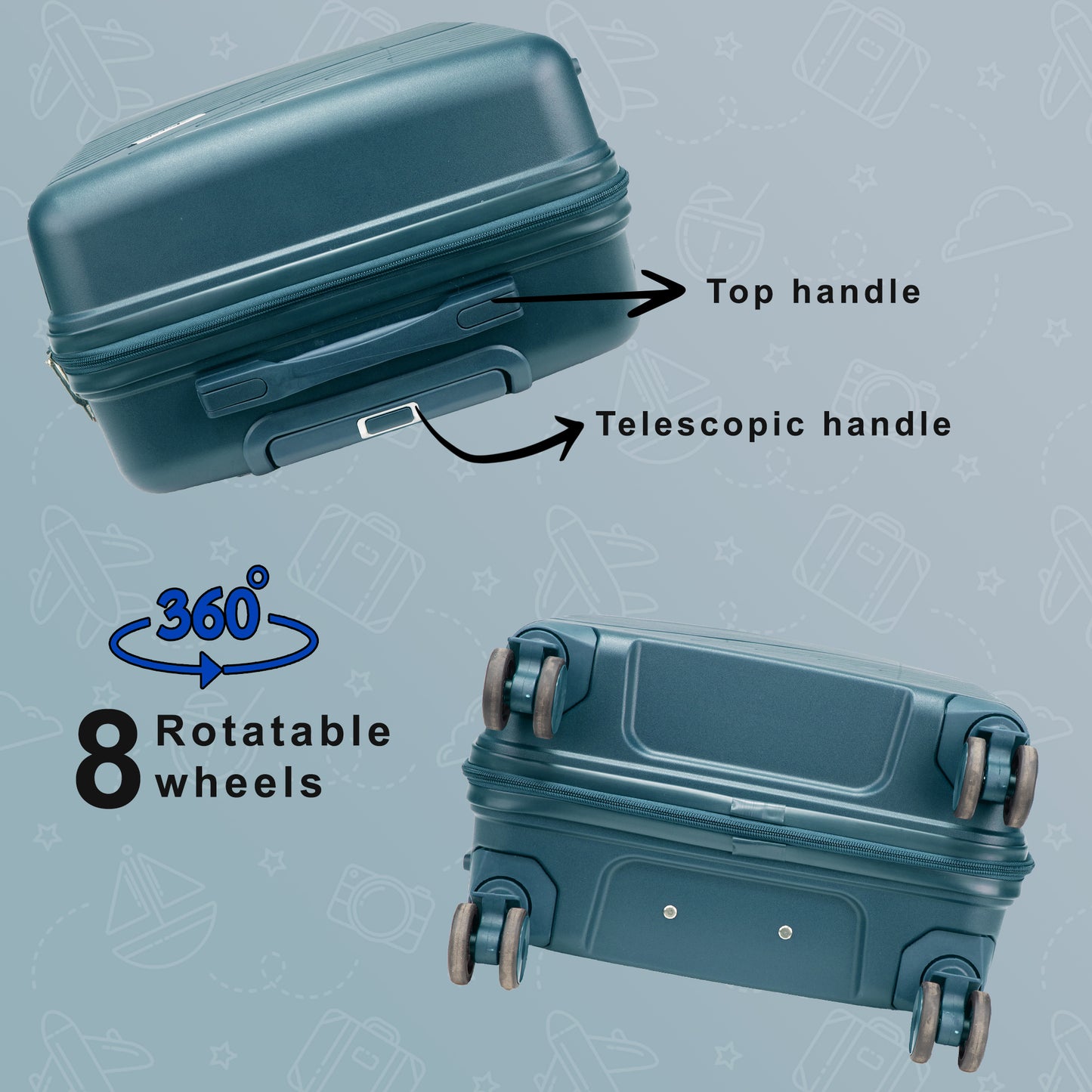 Aegis 22" Prussian Blue Cabin Small Suitcase