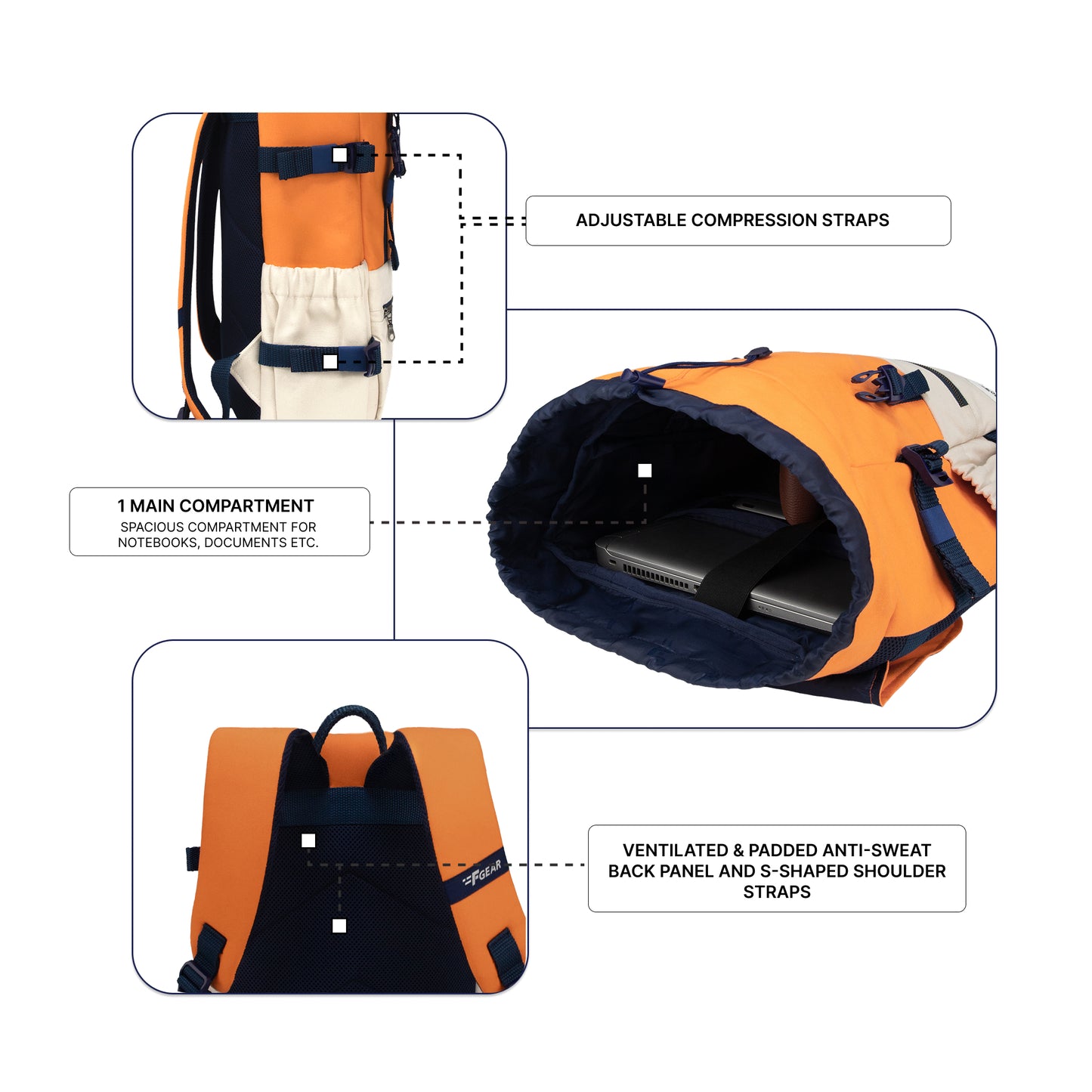Canyon 18L Cosmic Orange Laptop Backpack