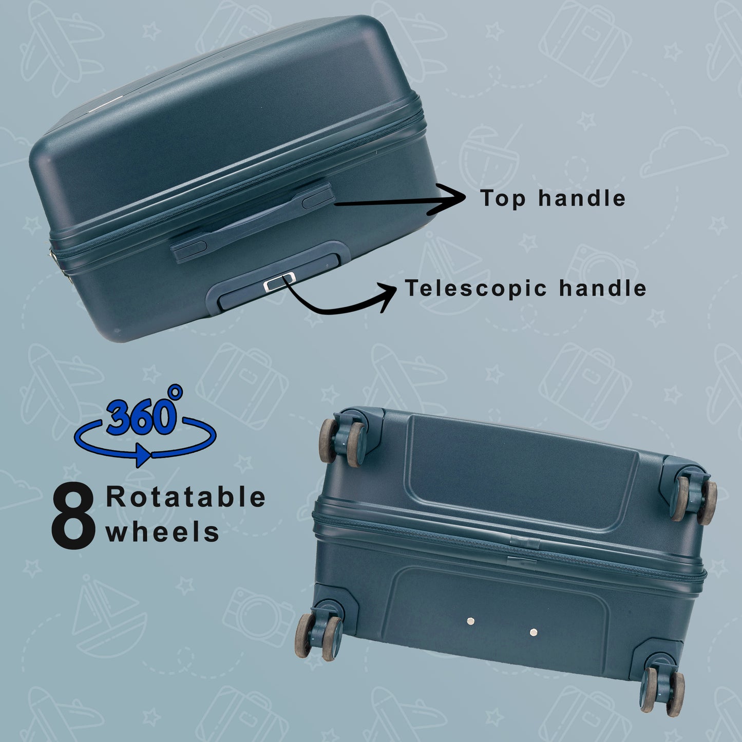Aegis 30" Prussian Blue Check-in Large Suitcase