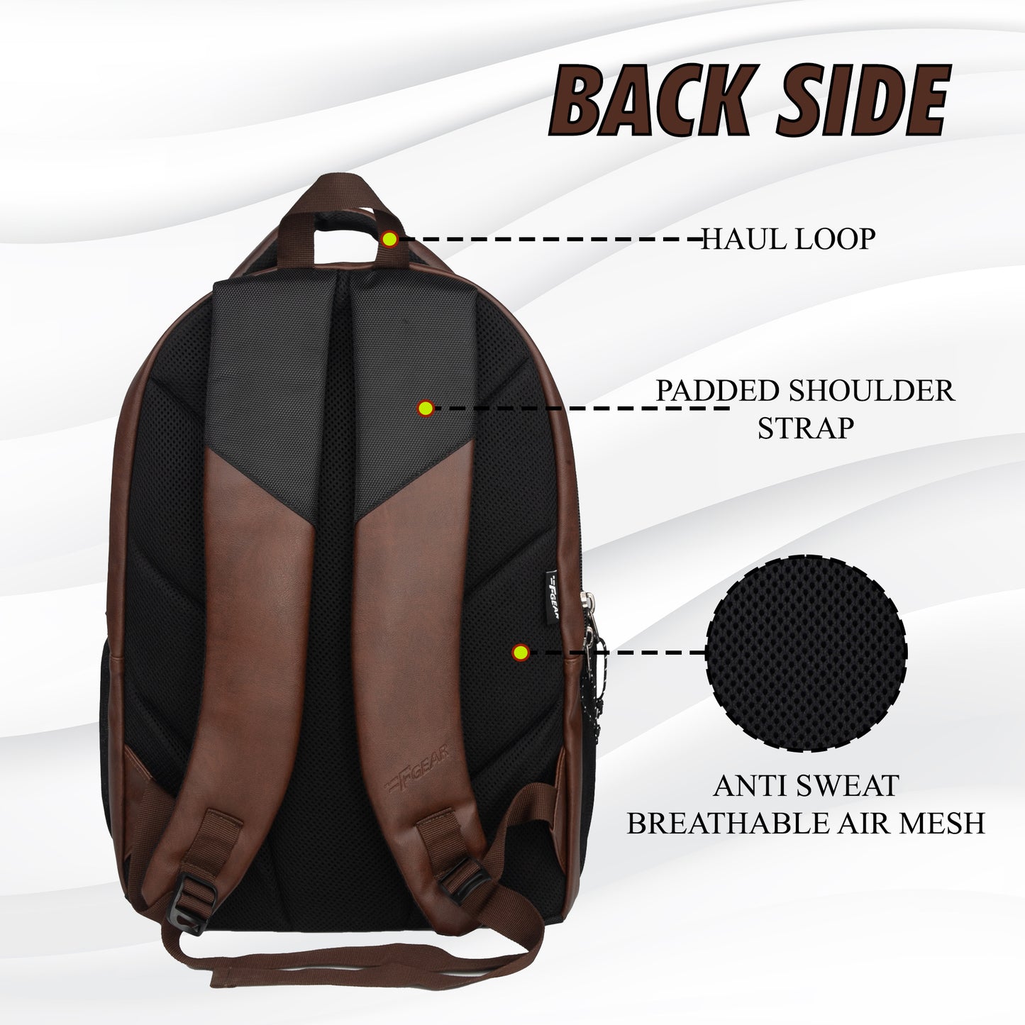 President 32L Brown Laptop Backpack