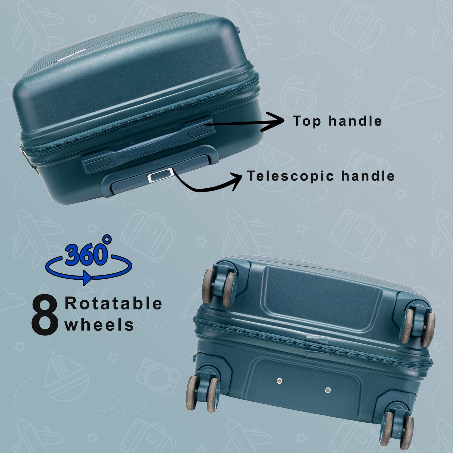 Aegis 26" Prussian Blue Check-in Medium Suitcase