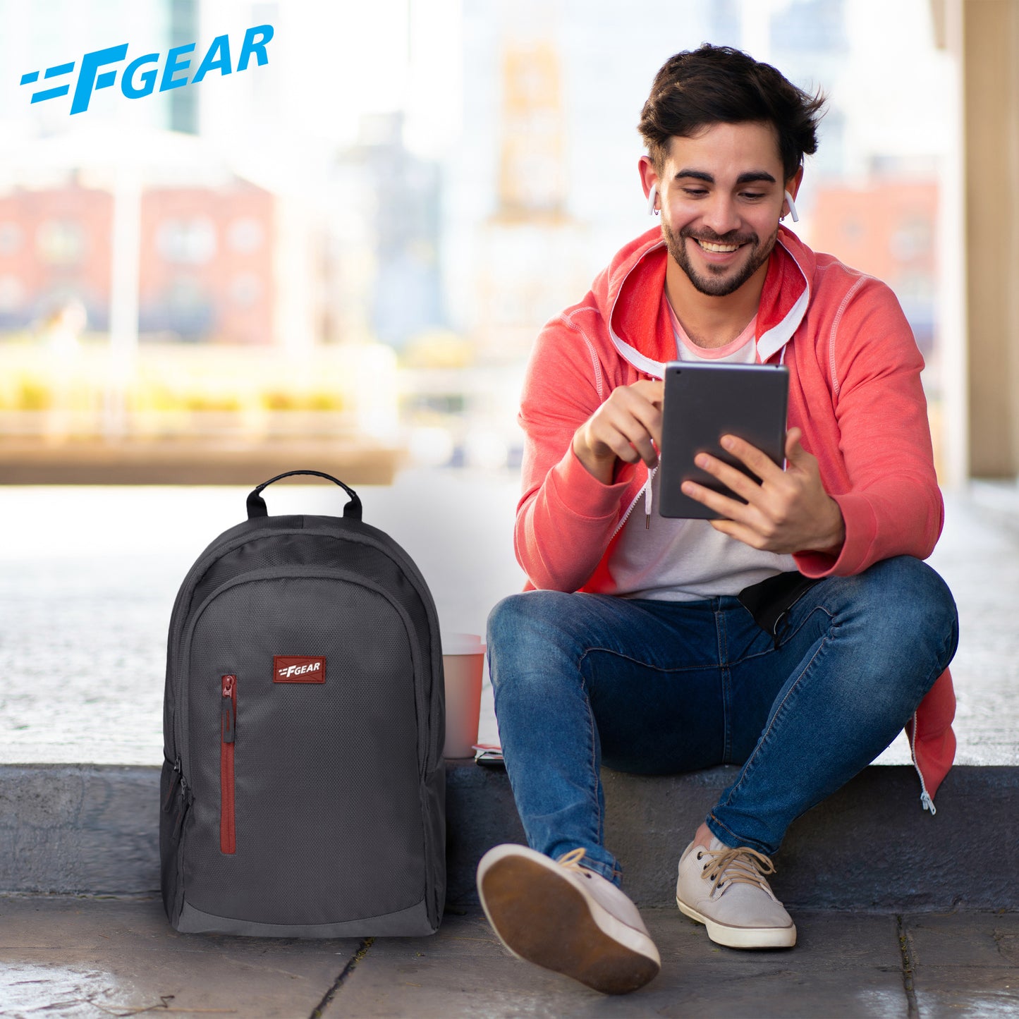 Hank Grey 26L Laptop Backpack