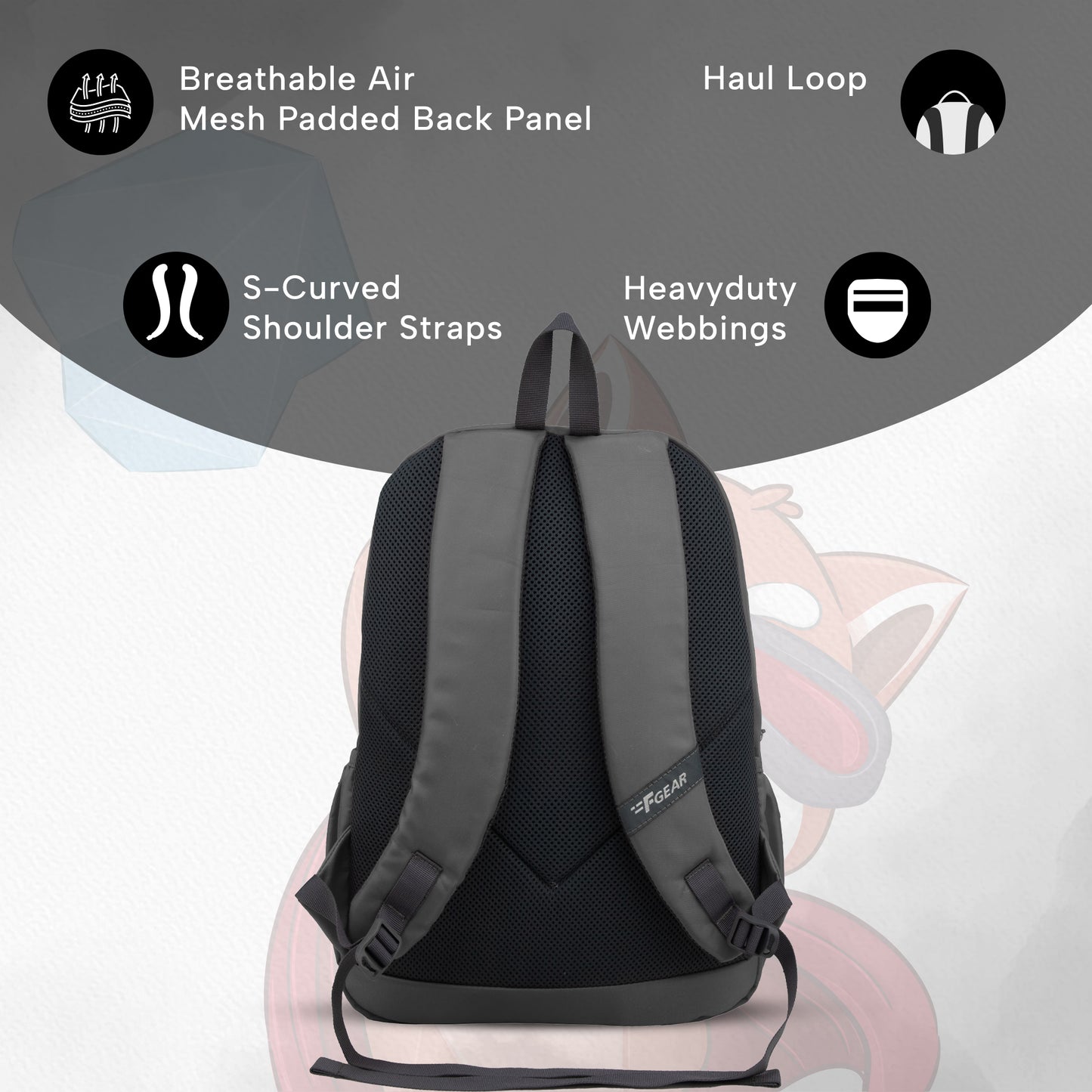 Little Heroes 22L Grey Backpack