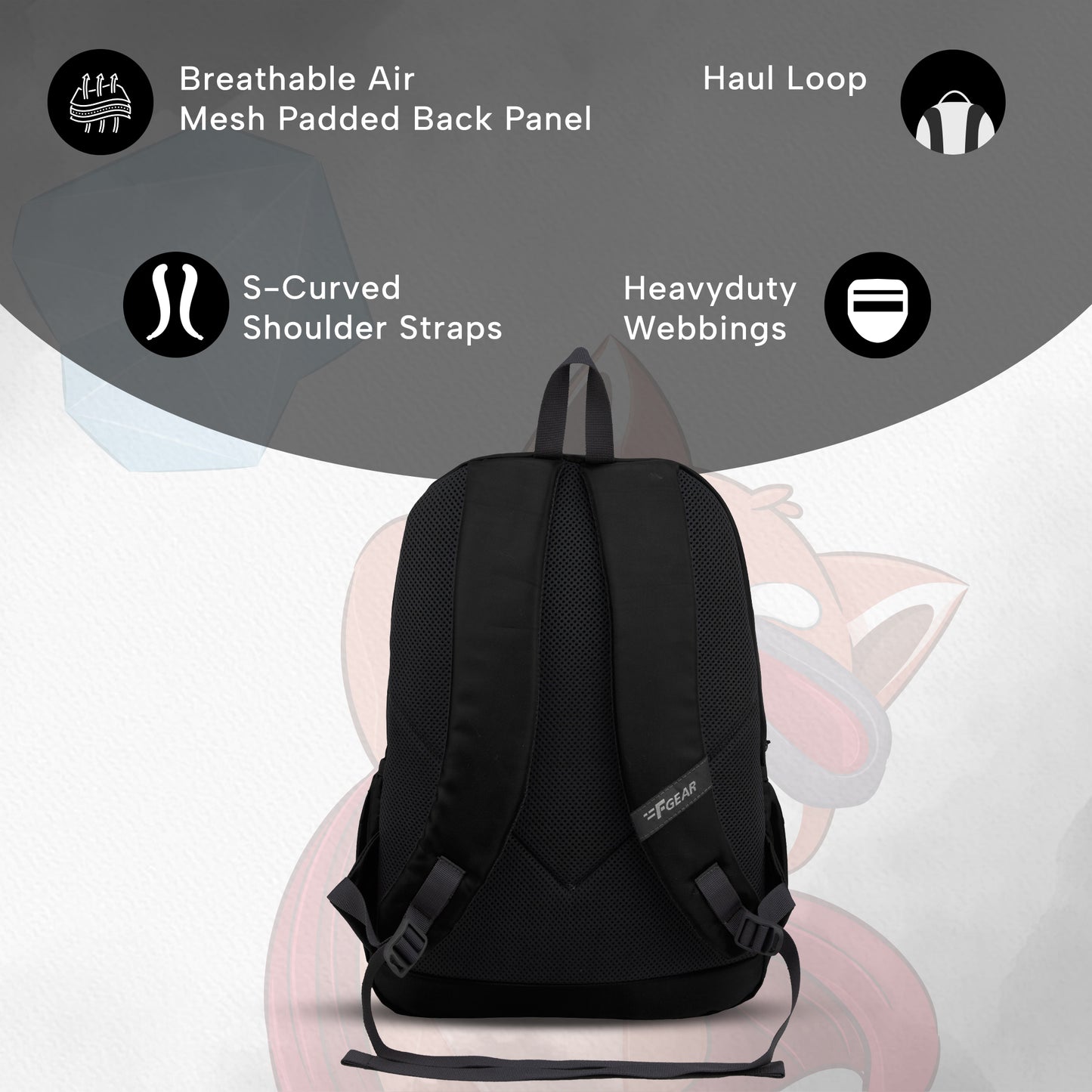 Little Heroes 22L Black Backpack